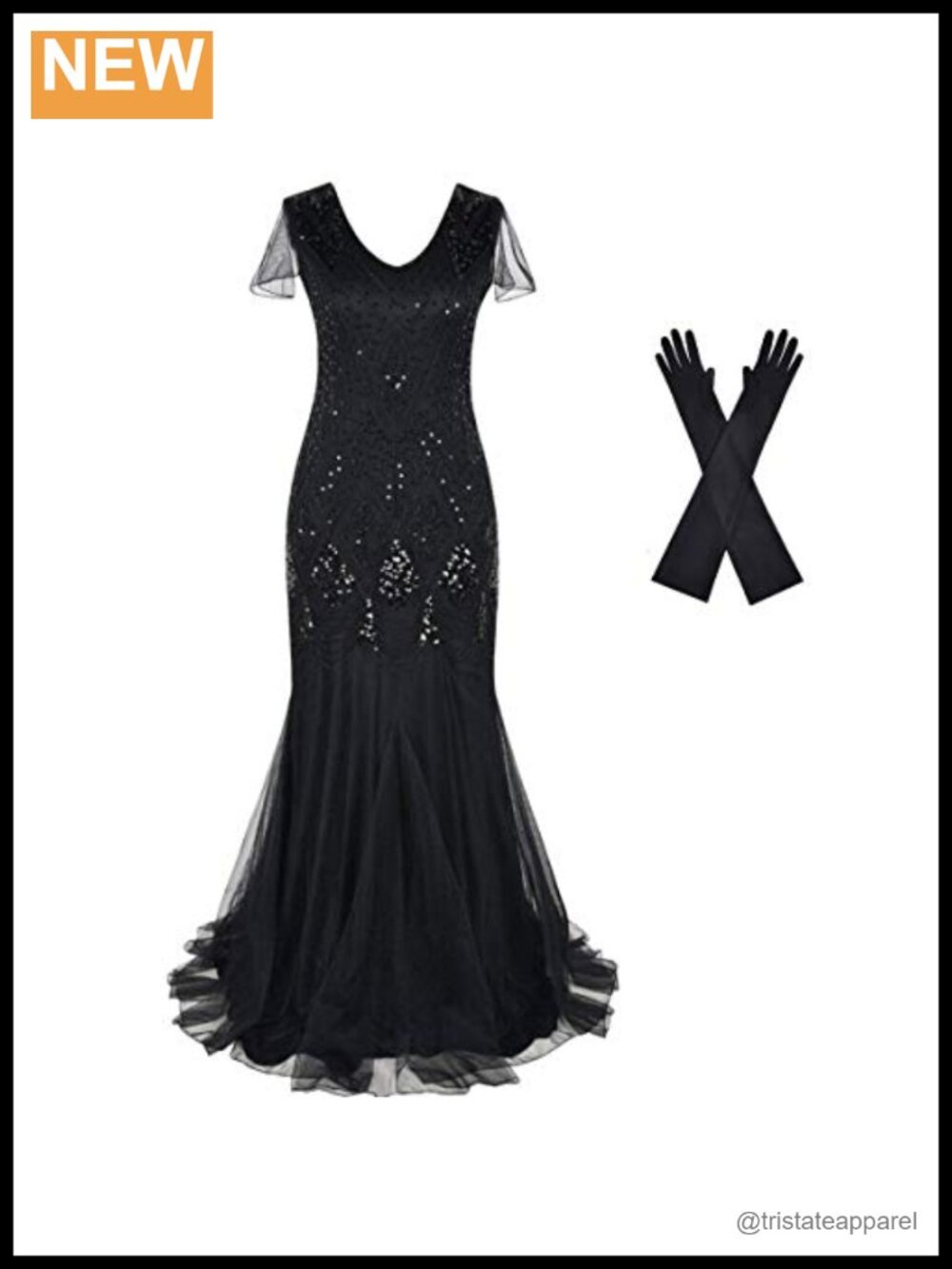 Flapper Evening Dress Plus Size 1920s Gatsby Mermaid Formal Gown